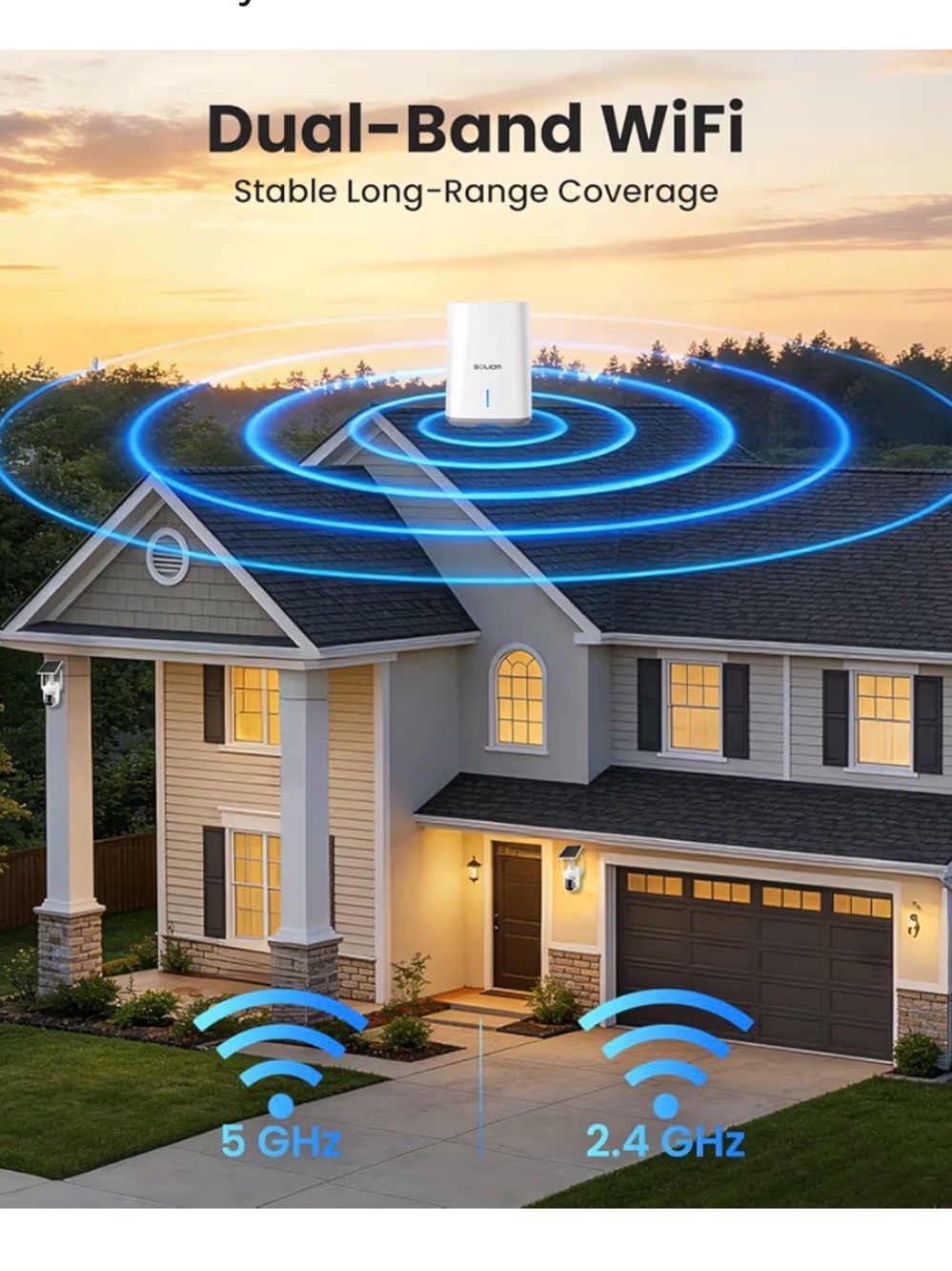 SOLIOM Solar Powered Outdoor Security Camera - White - Picture 8 of 12